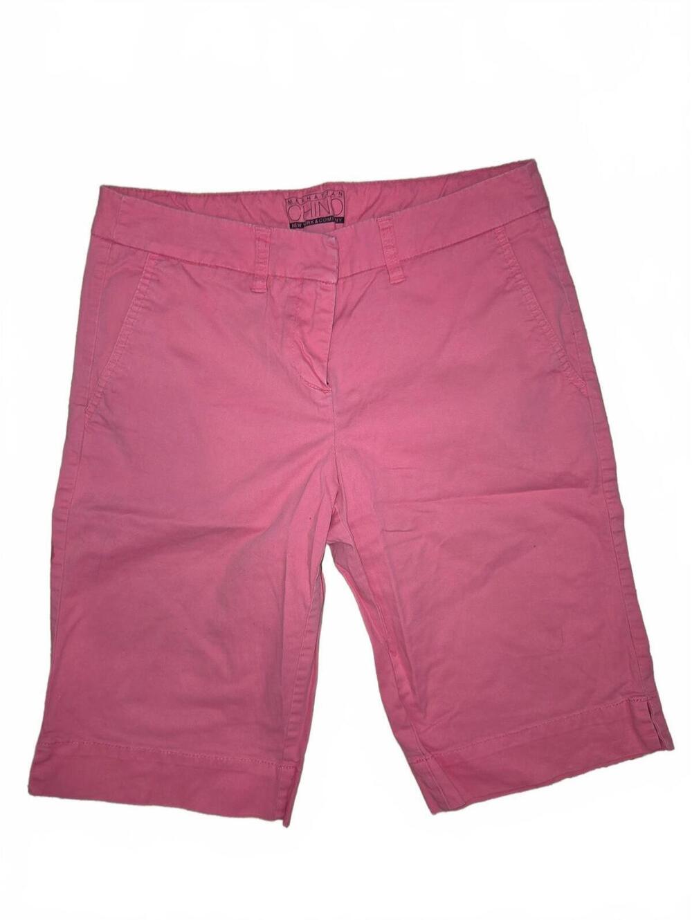 New York & Company Manhattan Chino Pink Bermuda Shorts Womens Size 6